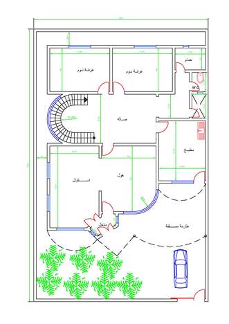 بيت 400 متر-مخطط تصميم بيت 400متر 14818 2