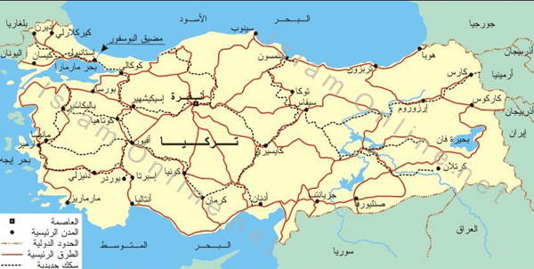 خريطة تركيا بالعربي - تعرف على خريطة تركيا بالعربية 6140