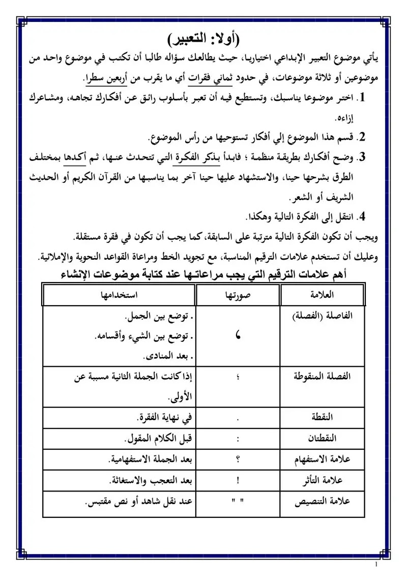 مقدمة تعبير وخاتمة 5387 5